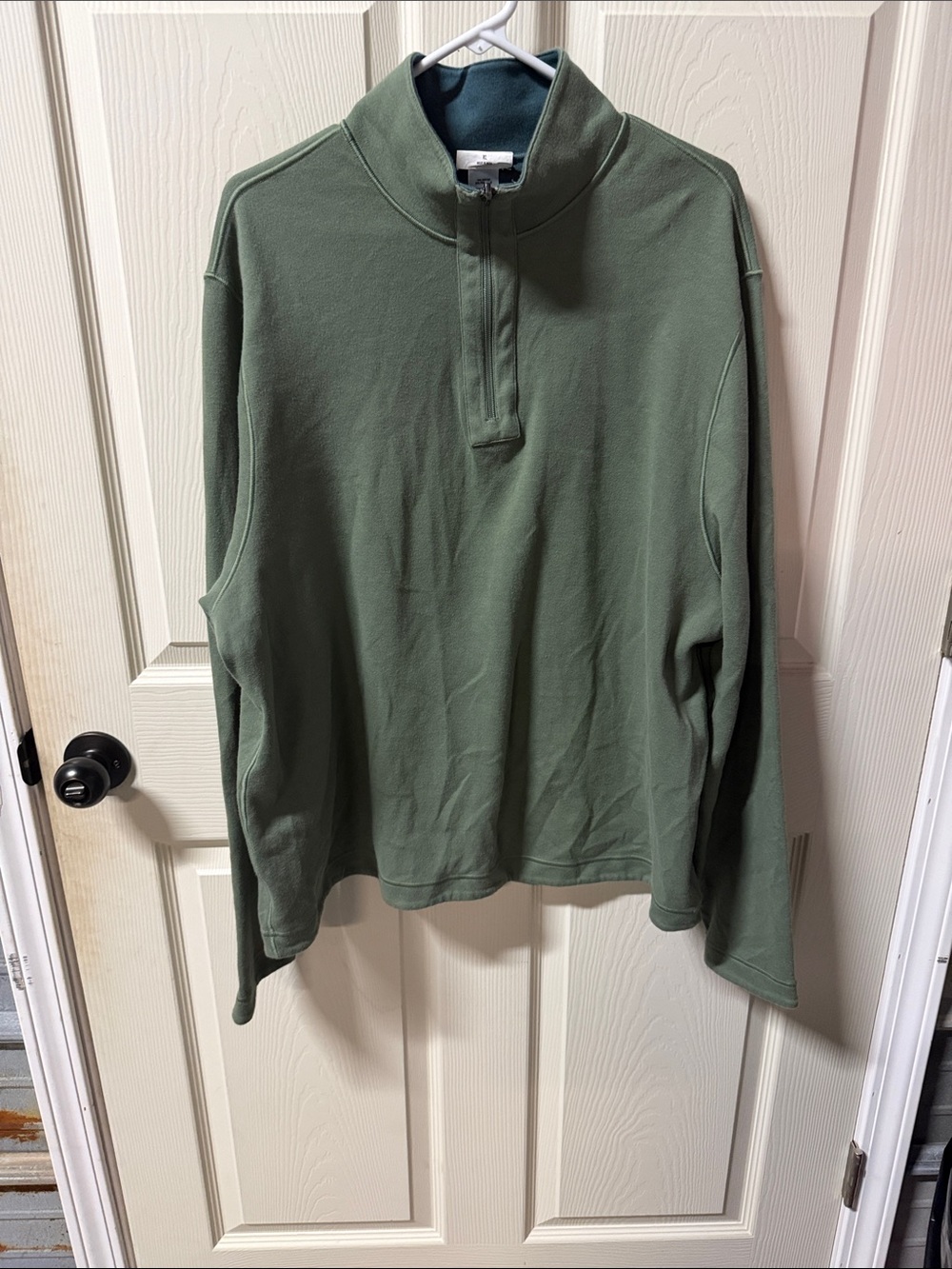 crown & ivy Olive Quarter-Zip Pullover